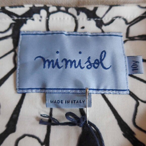 NWT Mimisol Girls 10 Cotton Mix Print Jacket with Straw PomPoms - Picture 11 of 15